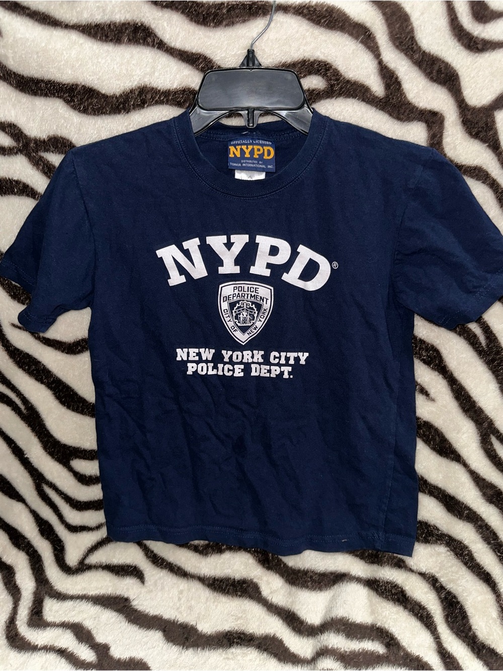 NYPD Kids Short Sleeve Navy Graphic Tee